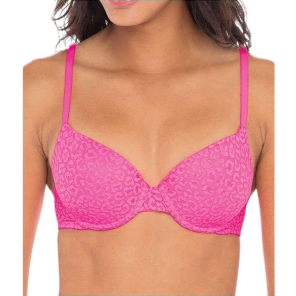 No Boundaries Animal Print Neon Lace Bra